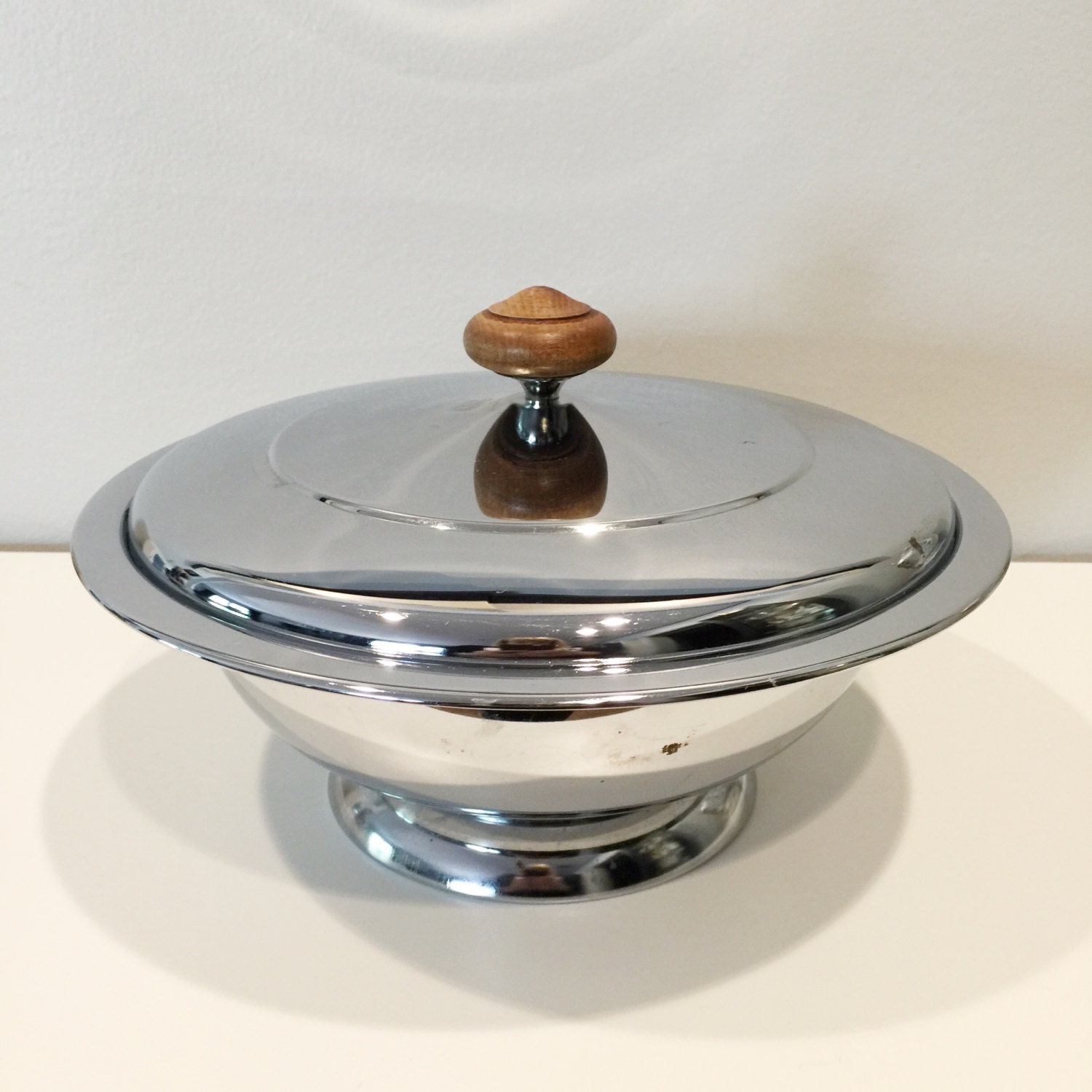 vintage Kromex USA serving dish with lid mid century Haute Juice