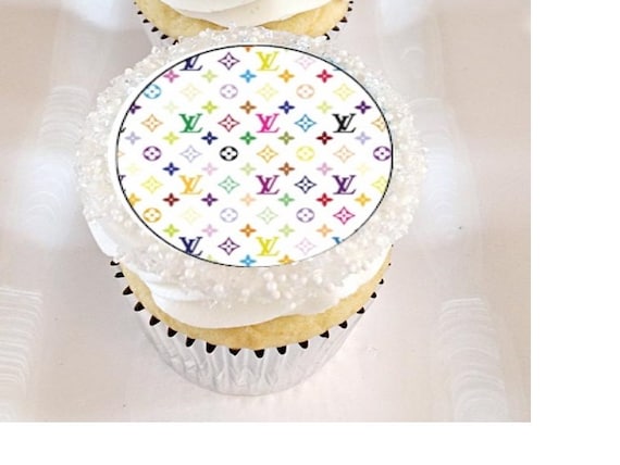 Louis Vuitton Edible Cupcake Toppers Cupcake by ChrisCakeArt