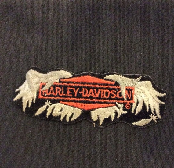 Vintage Harley Davidson Sew On Biker Patch. by ExileBoutique