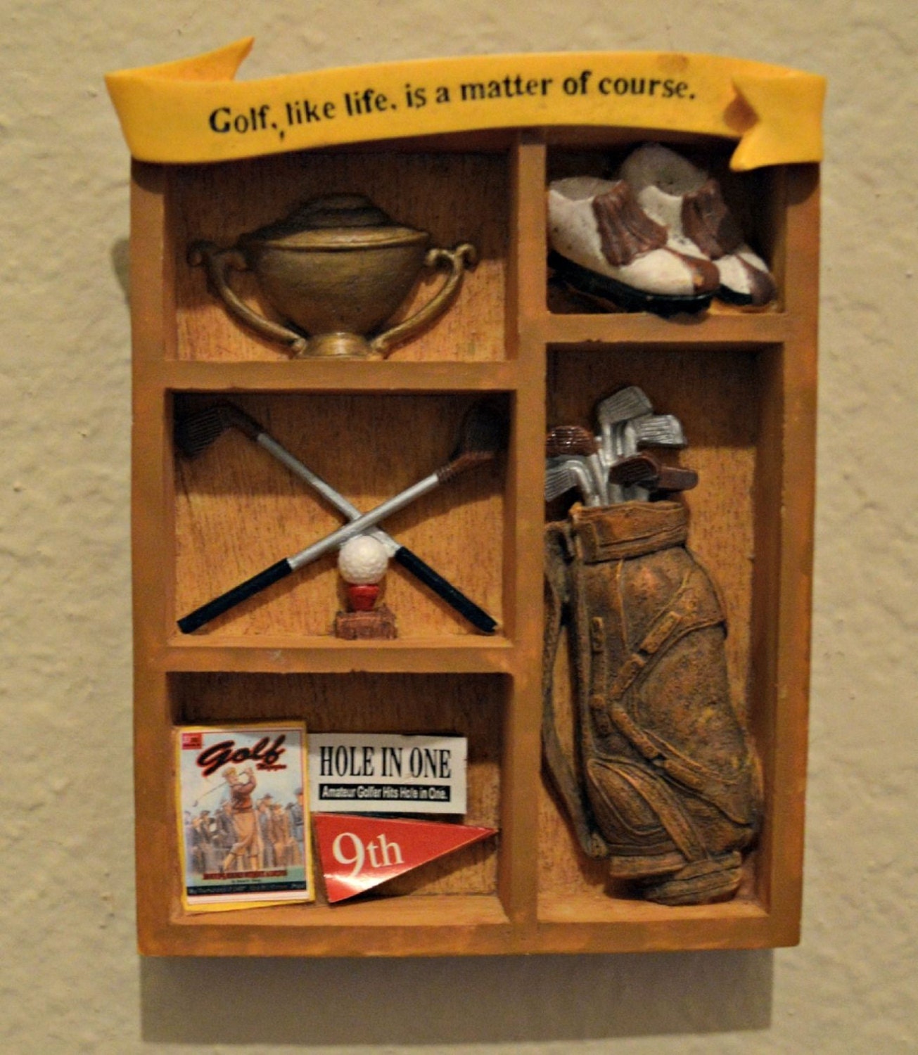 Vintage Golf Theme Shadow Box Distressed By Lovelyfamilyboutique