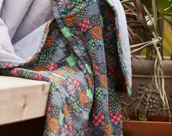 Vintage Sleeping Bag • 1970’s Patchwork Print Sleeping Bag • Snuggie Sleep Sac • Vintage Snug Sac • Heritage Quilts