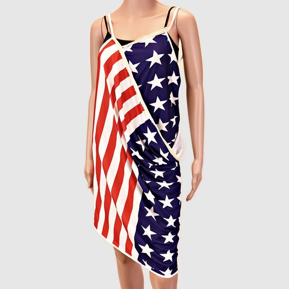 American Flag Bikini Coverup Beach Pareo by BlueMoonBoutiqueKY