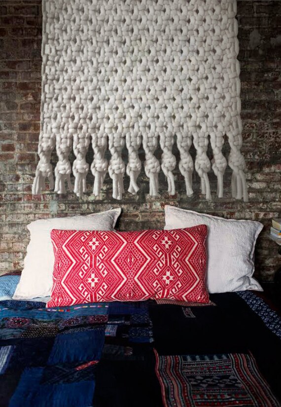 Macrame Headboard Wall Hanging by MacroMacrame on Etsy
