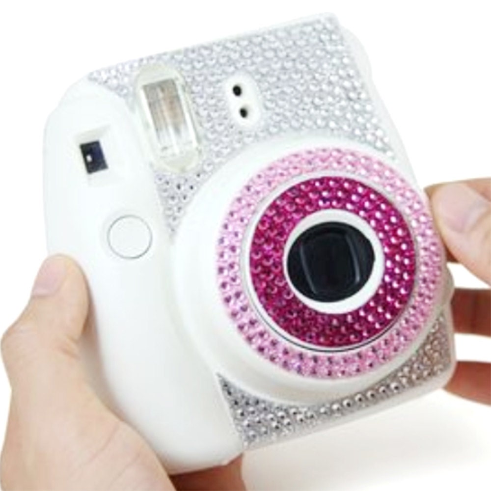 fujifilm instax mini 8 camera rhinestone sticker decal pink