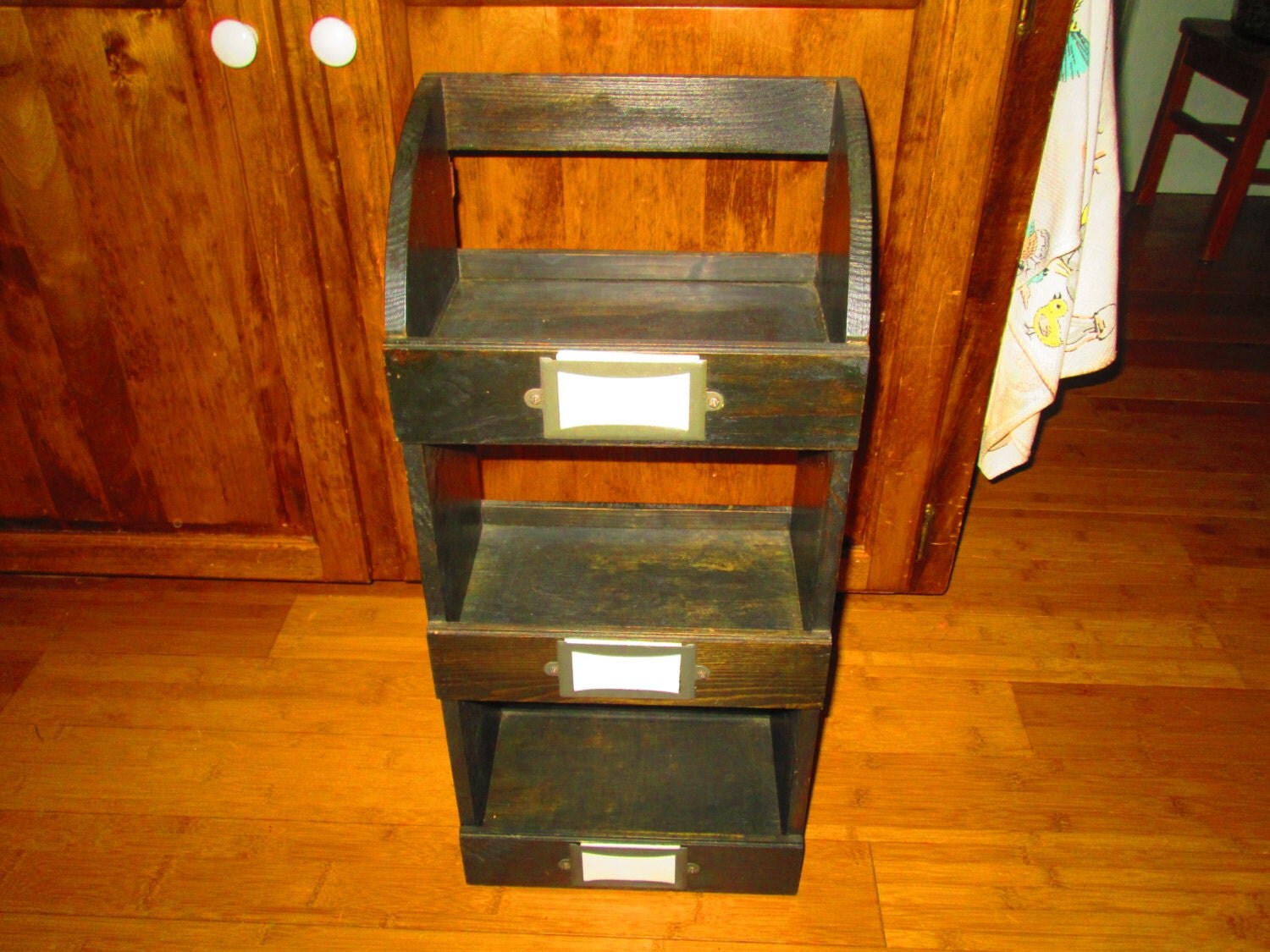 Wall Hanging Book Shelf Paper Rack Wooden Storage Vintage