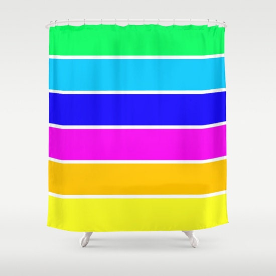 Shower Curtain Bright Stripes Shower Curtain Colorful Shower