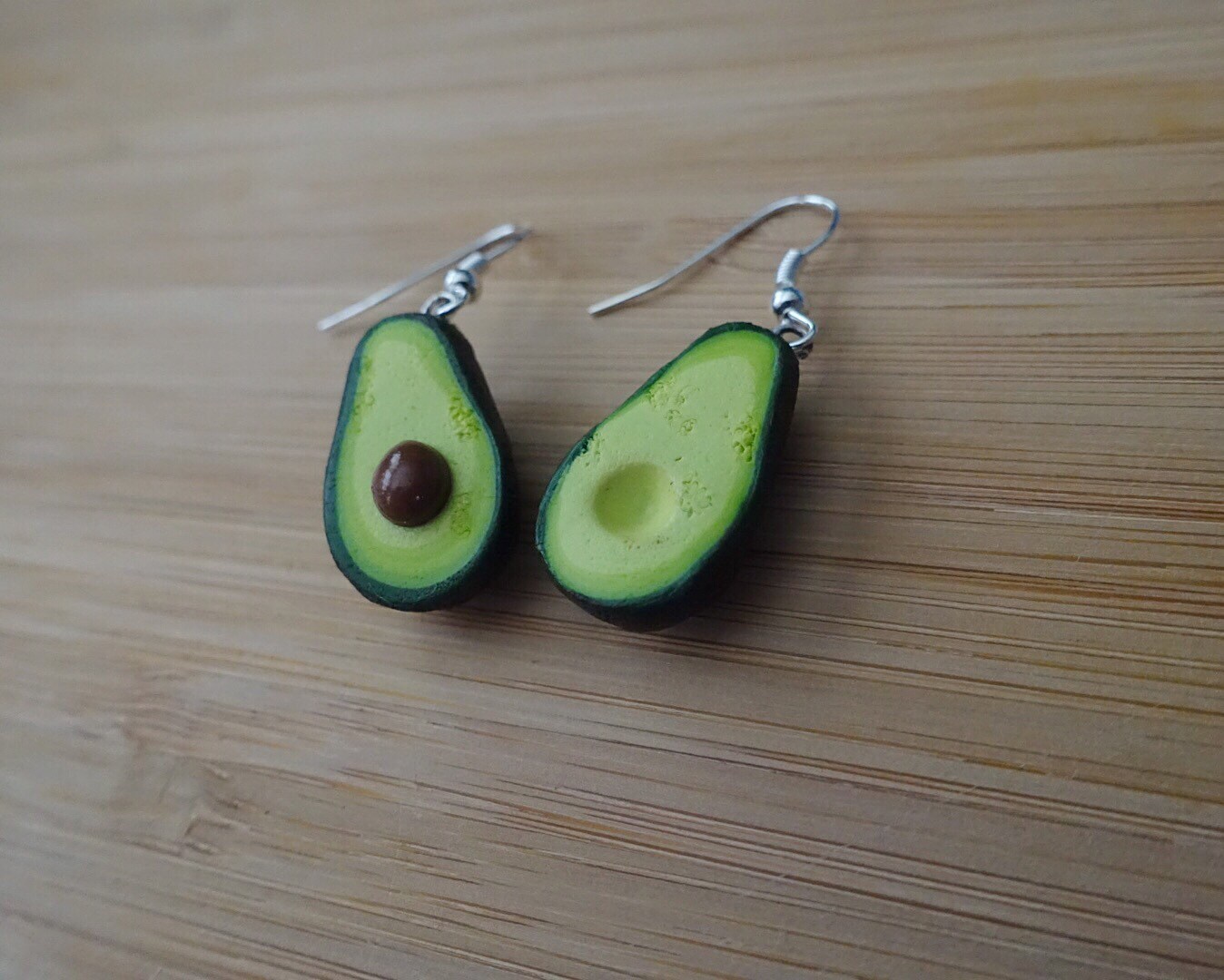 Avocado Polymer Clay Earrings