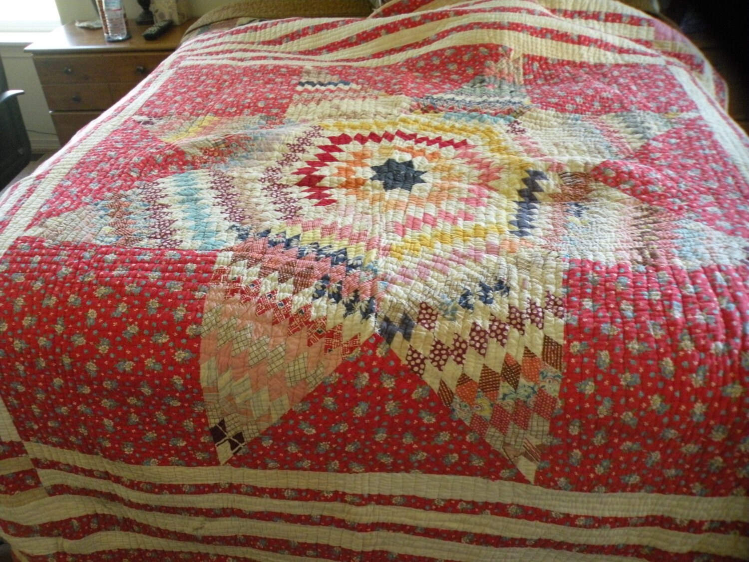 Antique Texas Star Quilt 1930sReserved for Kristen