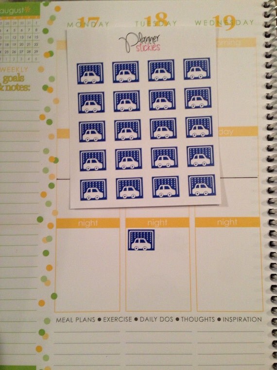 Car wash stickers by plannerstickies on Etsy