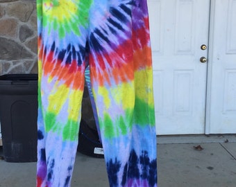 rainbow tie dye sweatpants