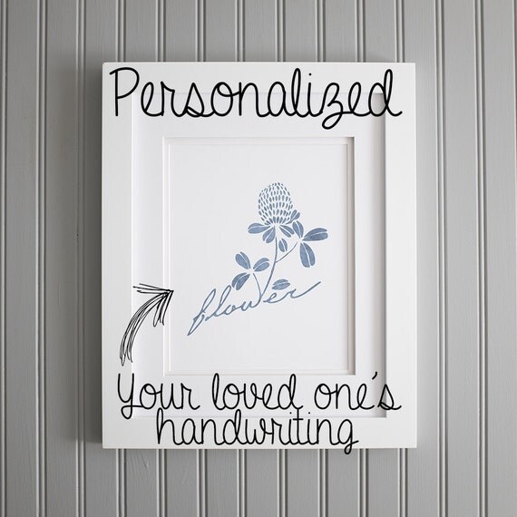 Memorial Handwriting Print Personalized Signature by TheRootedPair
