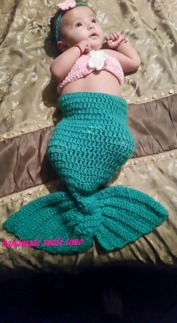 Crochet Mermaid Outfit Crochet Mermaid Set by handmadesmiletimo