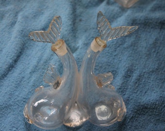 SALE Antique Perfume Bottles, two in one, Beautiful and Elegant, Double