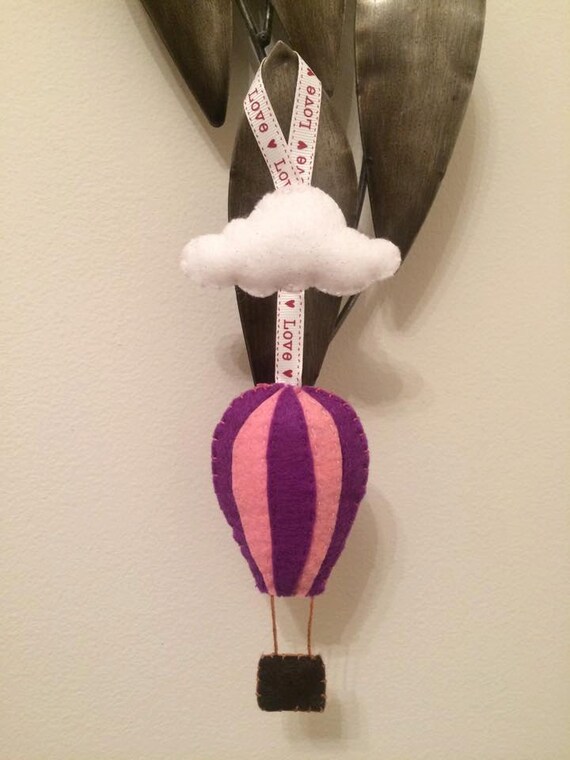 Felt Hot Air Balloon Decoration by GetEmsCrafts on Etsy