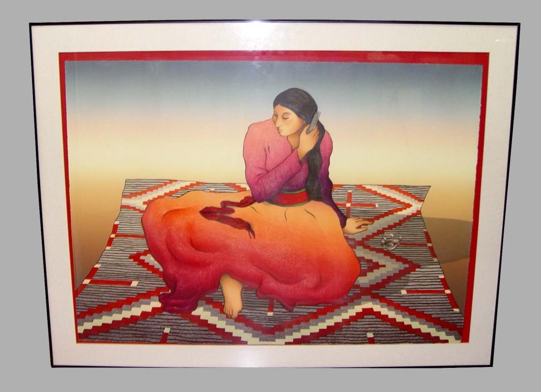 R. C. Gorman Aletha Native American Indian Lithograph Signed