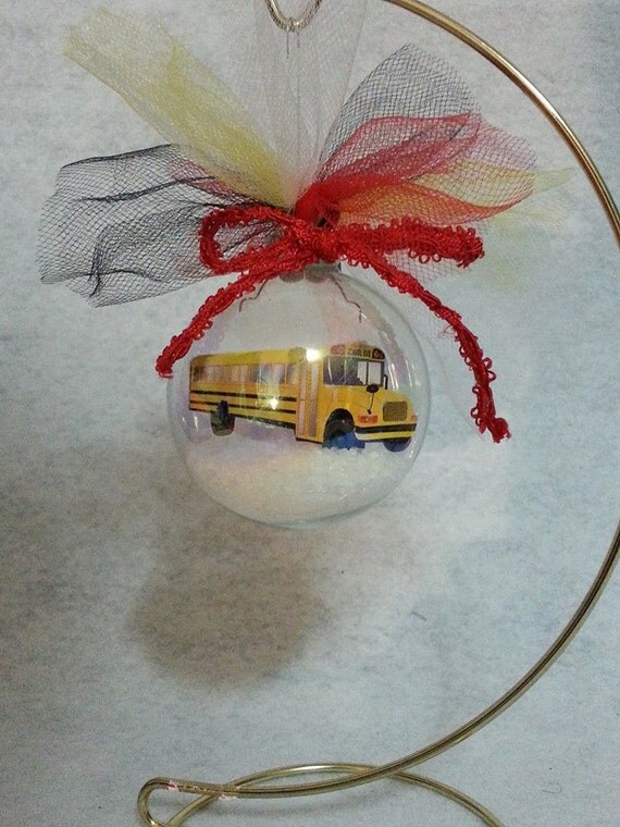 small glass christmas school bus ornament small glass christmas school bus ornament