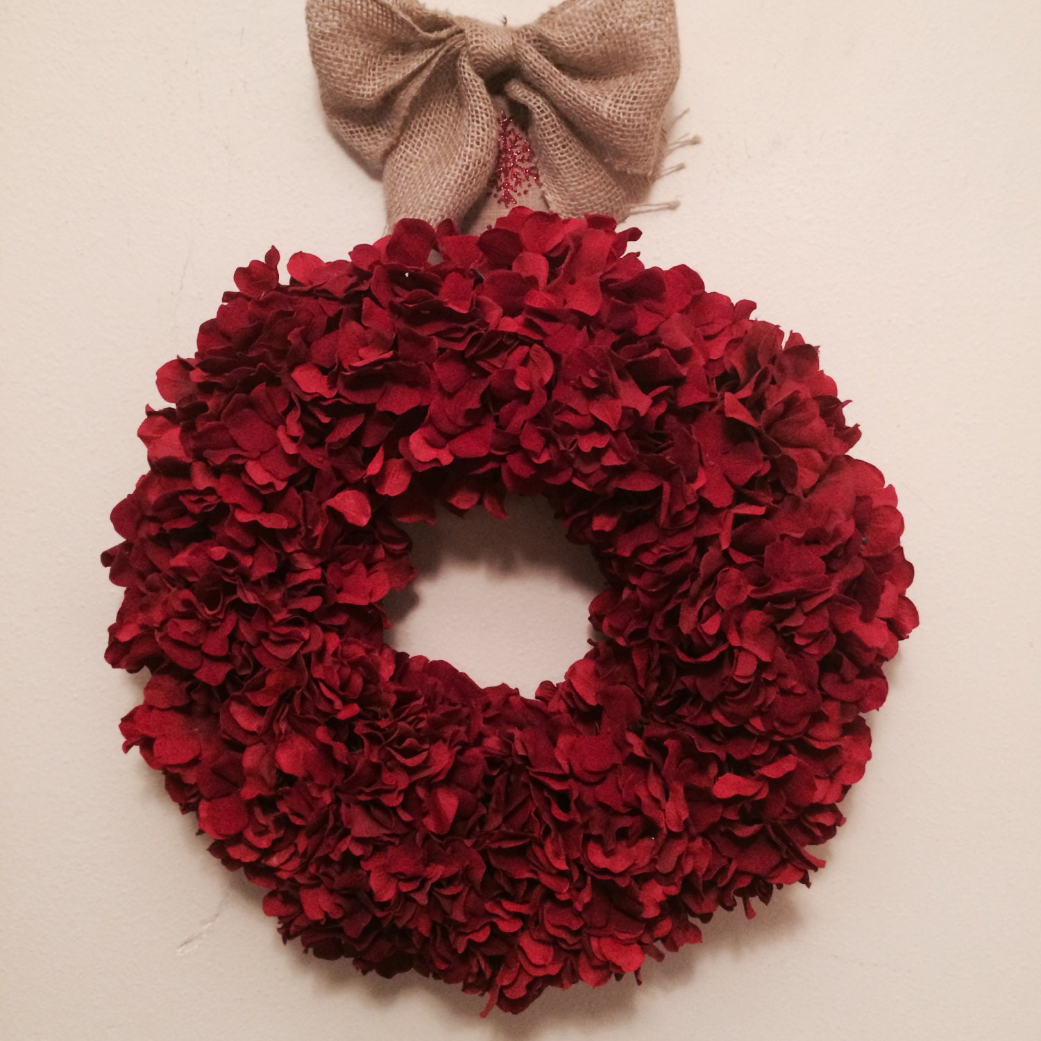 Red hydrangea Wreath 