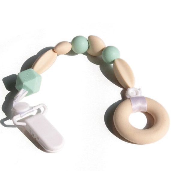 Silicone Teething Pacifier Clip with Large Donut by ...