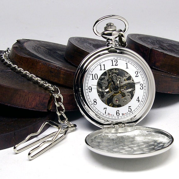 Pocket Watch For Men Engraved Mechanical Pocket Watch