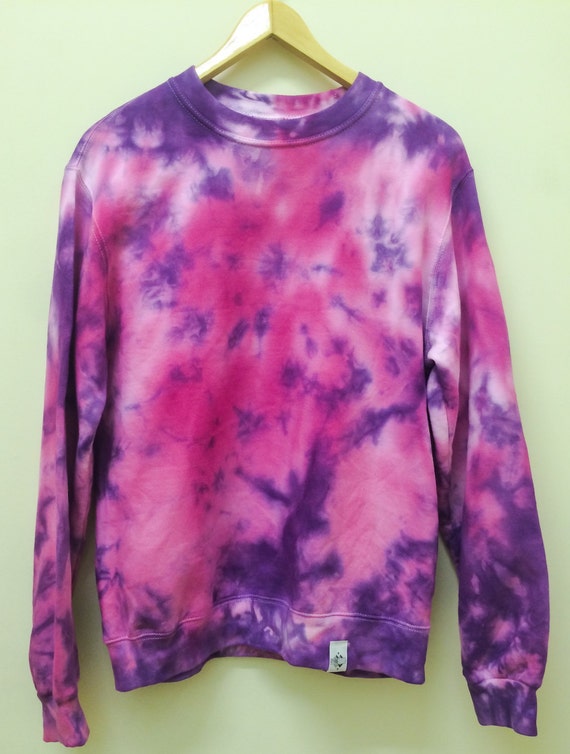 Marble Tie Dye Crew Neck Jumper Pink/Purple by TyreDyes on Etsy