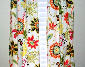 Kitchen cafe curtains - 2 panels/ Tiers - Valance sold seperately / Avery Garden / Kitchen, Bath. Laundry. Bedroom/ Sunroom