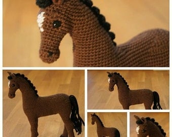 Crochet horse, crochet animal, amigurumi horse - Hayley the Horse, Amigurumi Pattern, Animal Crochet Pattern, Stuffed horse, Softie