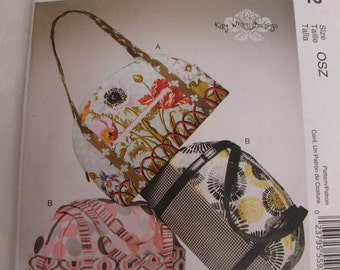 Bags or Totes Pattern, Fashion Accessories, Kay Whitt Design from McCall's, with Zipper and Handles