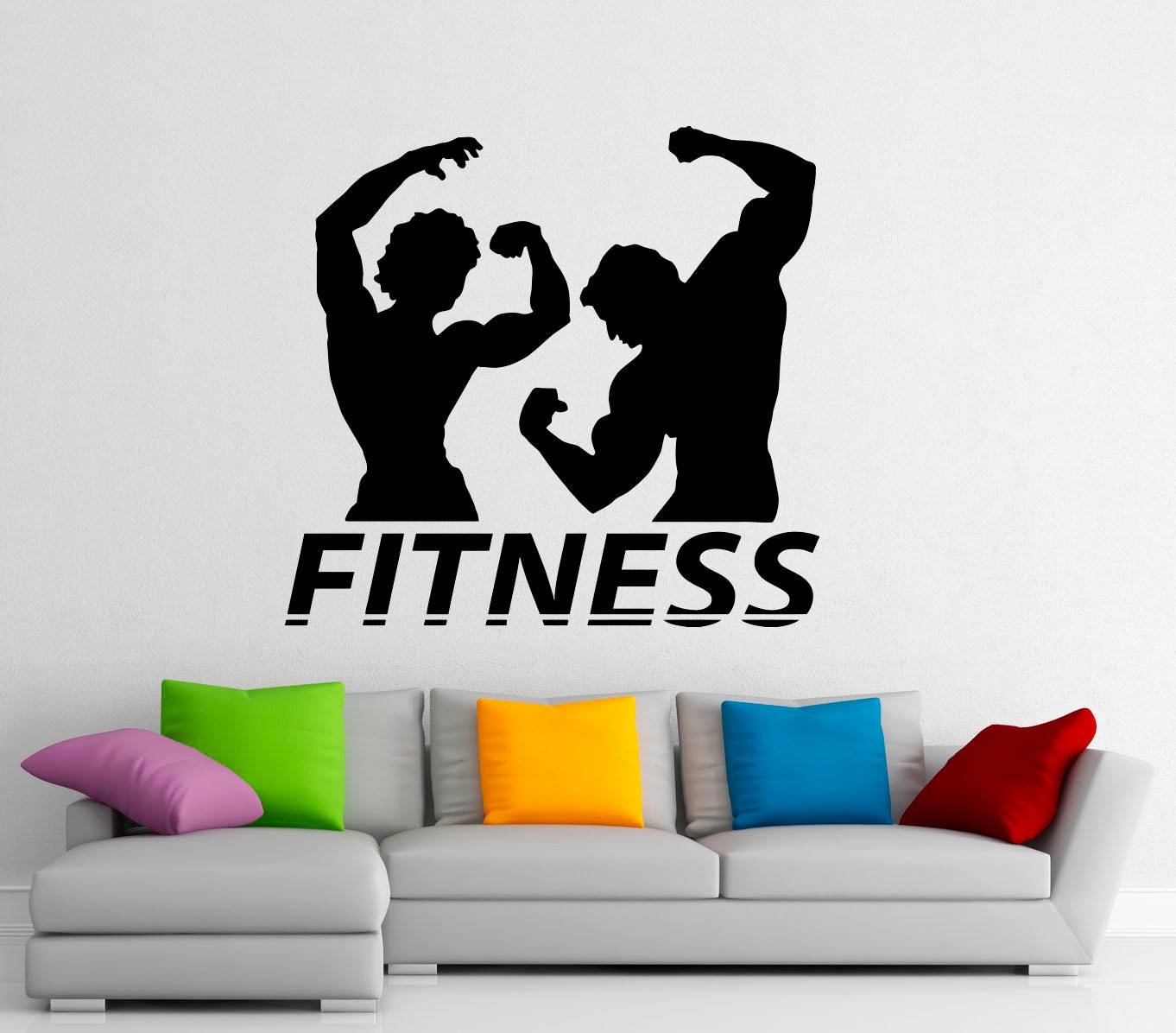 Fitness Wall Decal Gym Wall Stickers Sports Interior Bedroom