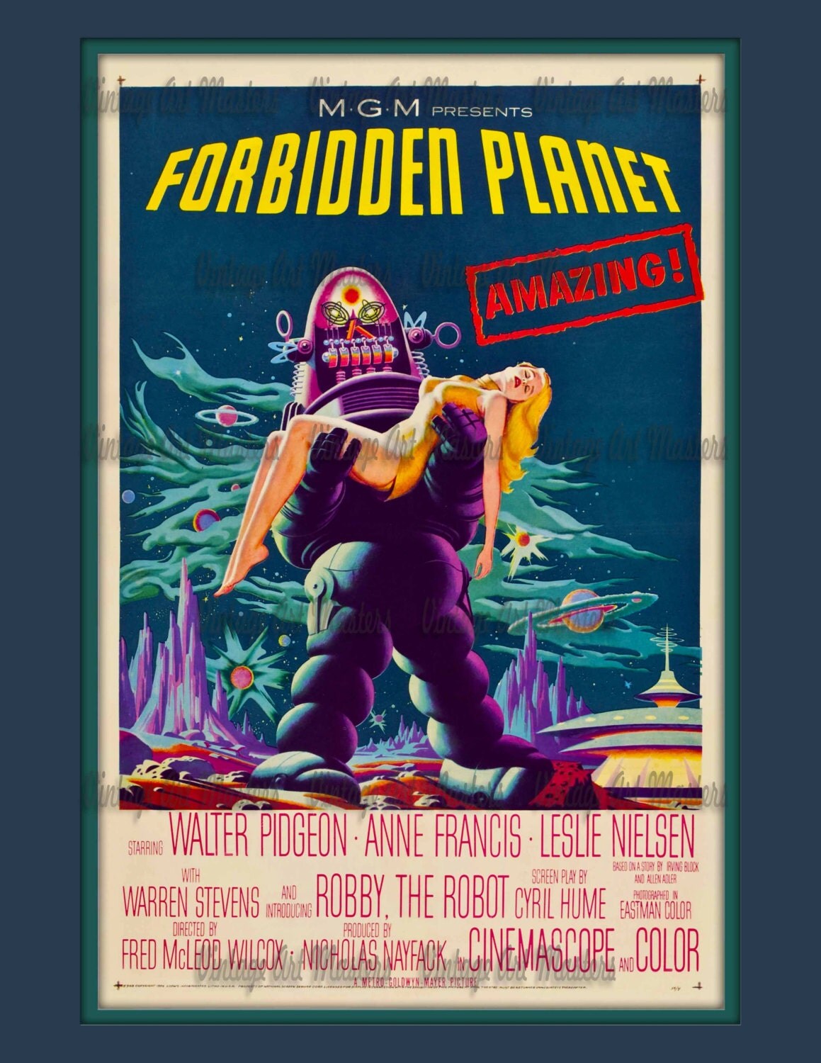 Vintage Science Fiction Movie Poster Forbidden