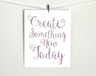 Items similar to Typography Poster Print, Motivation Quote - Grow Young