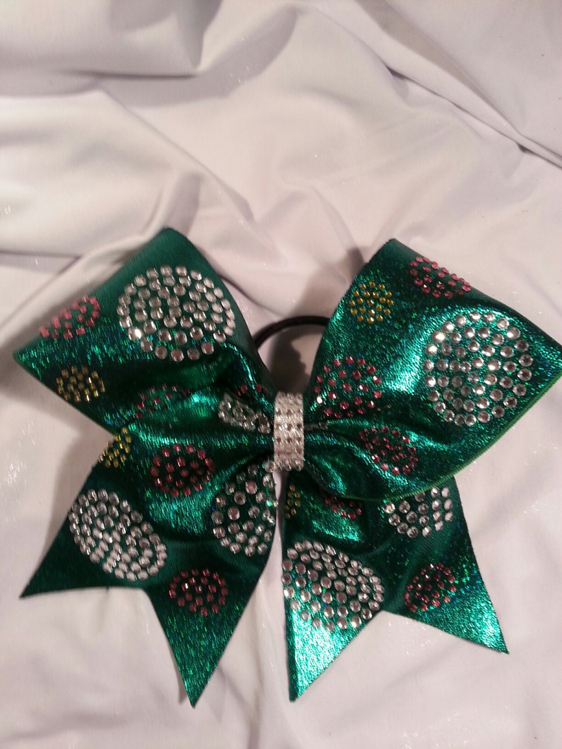 Rhinestone Cheer Bow By Glamourbowsbyanna On Etsy