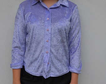 Purple velvet top