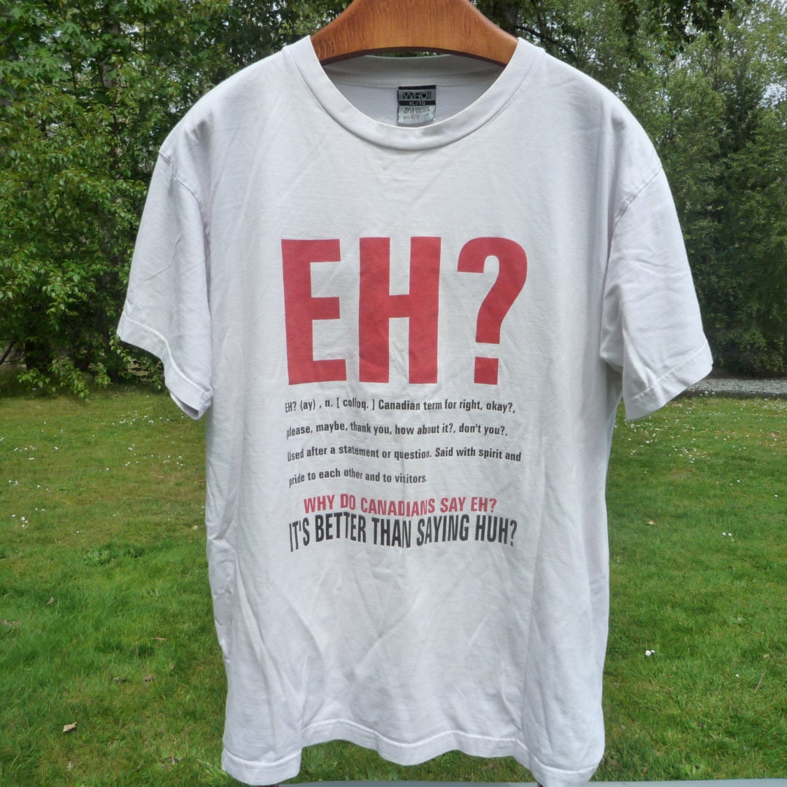 Meaning of Eh Canadian dictionary definition white and red