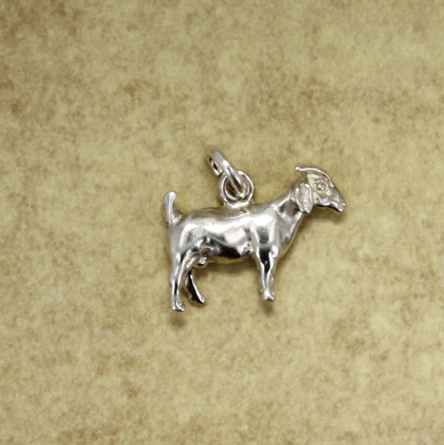 Goat Charm 925 Sterling Silver Boer Goat Charm by Agrijewelry