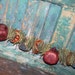 Bay Leaf Garland, Bay Swag, Primitive Rustic Garland, Pomegranate Swag, Primitive Autumn Decor, 34 to 40 inches long
