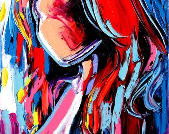 Abstract Nude print colorful art by Aja Femme 320 9x12 and 