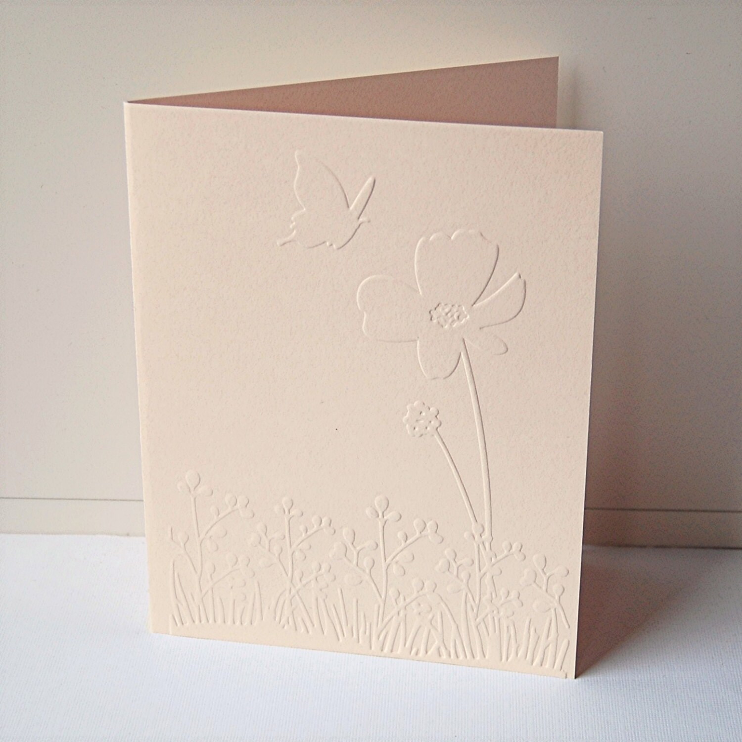 Embossed Note Cards Blank Note Card Set Butterfly Note