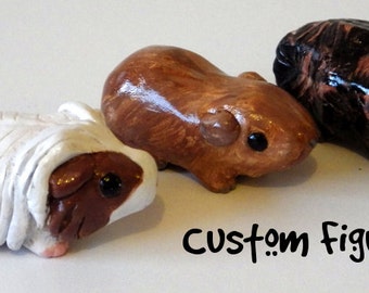 Custom Cute Guinea Pig Sculpture/Figurine - Made to Order