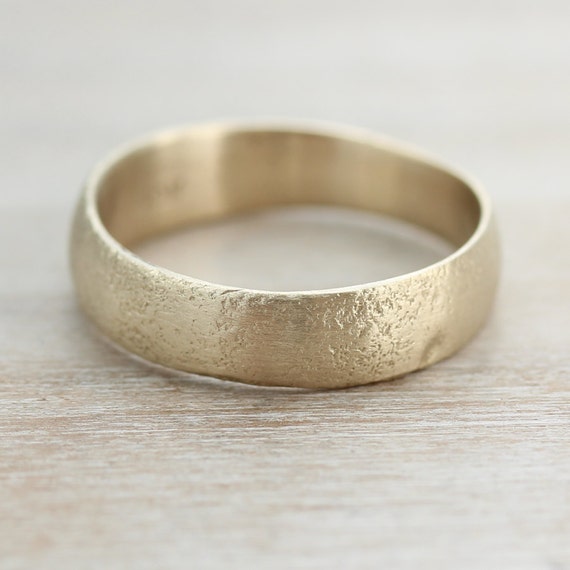 ... Men's Wedding Band - Primitive Ring, Rustic Ring, Soft Textured Ring