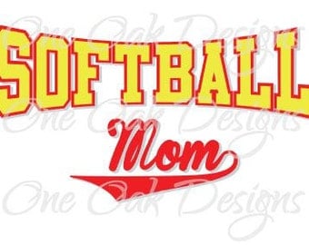 Softball Mom SVG File, PDF for Cameo Silhouette Studio Software V2 V3 Cricut & other electronic cutters Vinyl decal, Die Cut