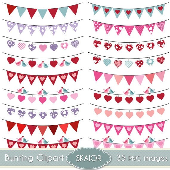 Bunting Clipart Skaior Designs