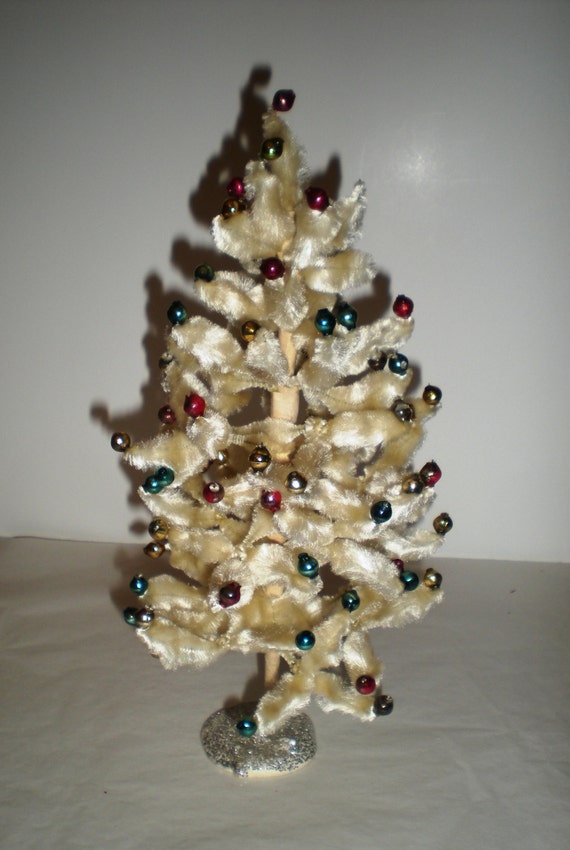 Old Chenille Tabletop Christmas Tree