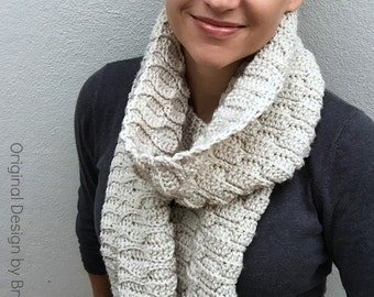 Crochet Scarf Pattern - Autumn Leaves Long Scarf Crochet Pattern No.516 Instant Digital Download PDF File