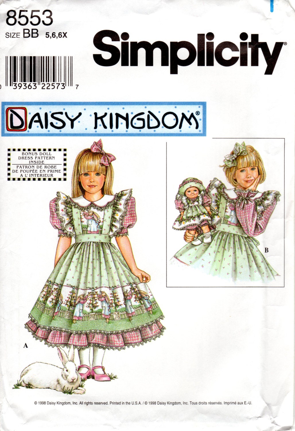Daisy Kingdom Girls Dress with Puff Sleeves Ruffles Pattern