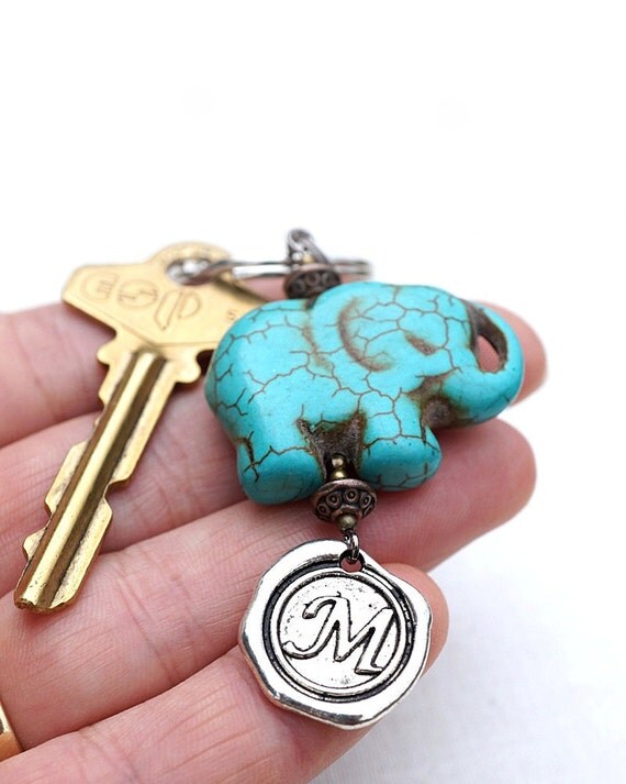 Monogram Keychain or Necklace Personalized Keychain by KapKaDesign