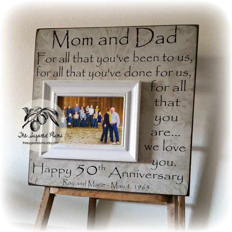50th Anniversary Gifts Parents Anniversary Gift by thesugaredplums