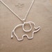 Elephant Necklace, Argentium Sterling Silver, Sterling Silver Chain, Ready To Ship
