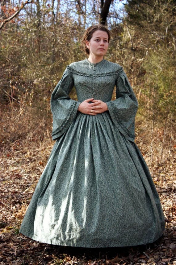 Civil War Day Dress Reenactment Clothing Victorian Dickens