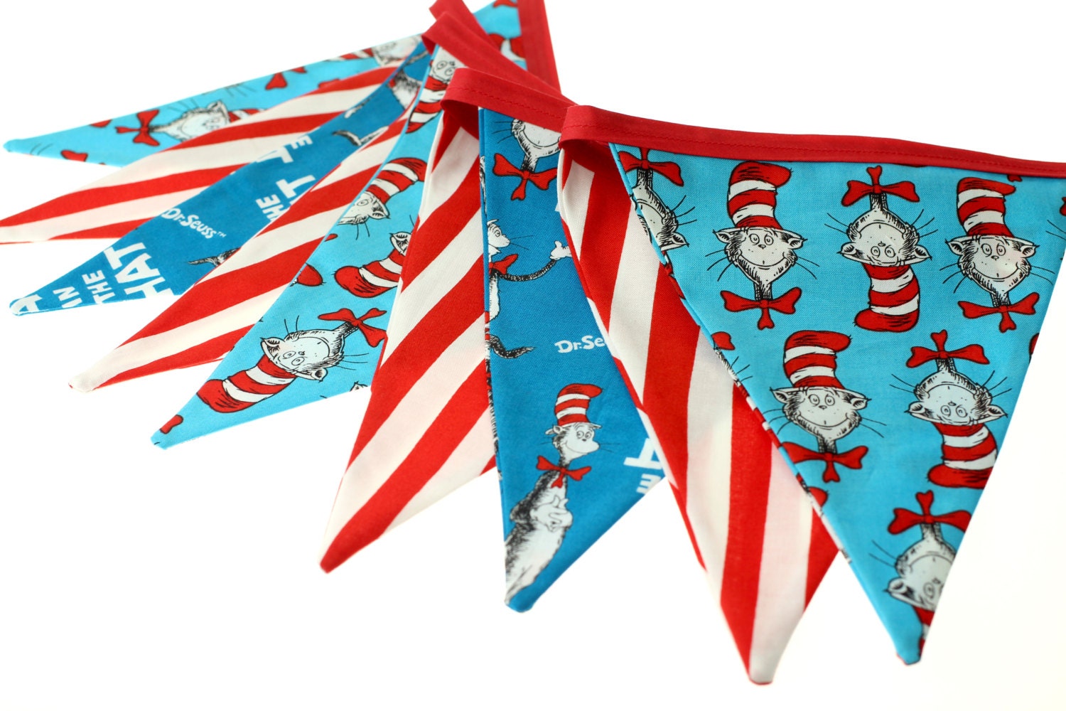 Dr. Seuss Cat in the Hat Fabric Pennant Bunting Banner great