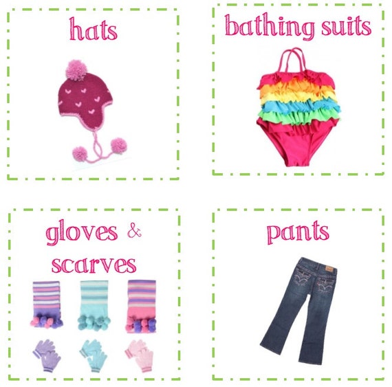 Kids room organization labels PRINTABLE labels for clothes